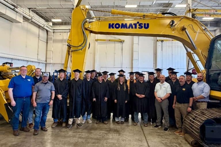 Students in Komatsu-supported Technician Program Graduate from North Dakota State College of Science