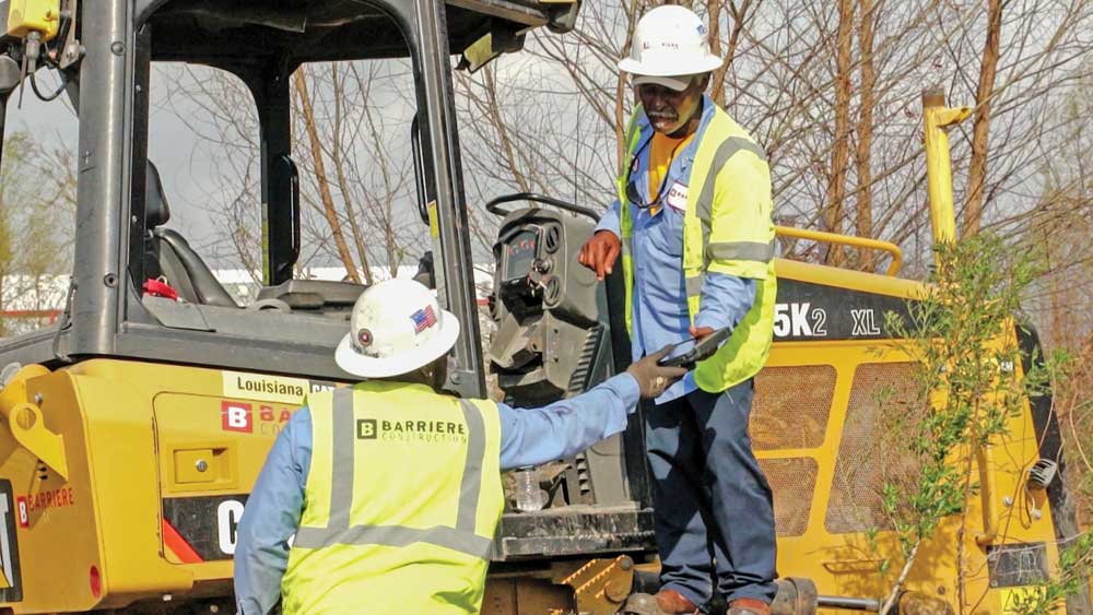 workers using field log